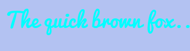 Image with Font Color 00FFFF and Background Color B3C2F2